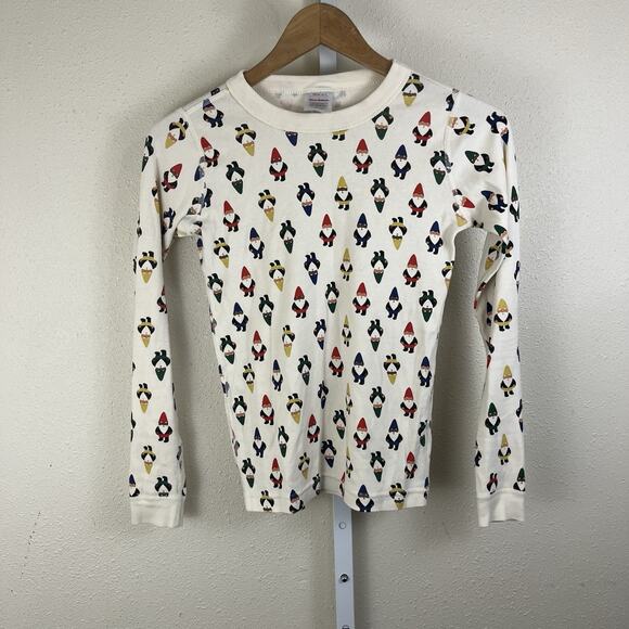 Hanna Andersson Gnome Holiday Long John Pajama 2 Piece Set Kids Size 12 Winter - Picture 3 of 8